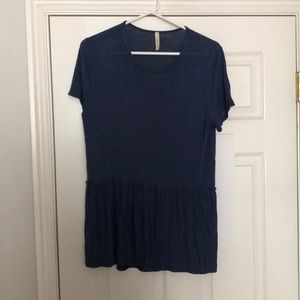 Blue peplum shirt